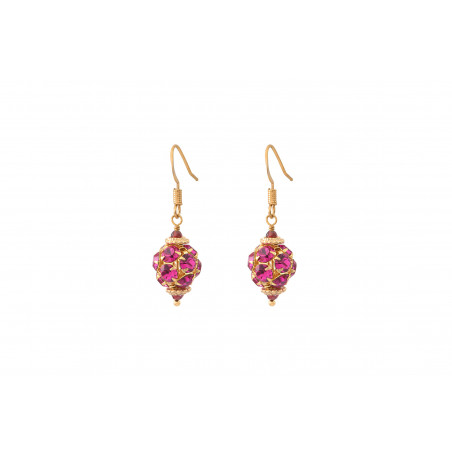 Beautiful Prestige crystal sleeper earrings | pink