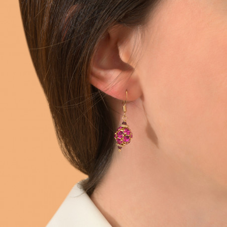 Beautiful Prestige crystal sleeper earrings | pink88607