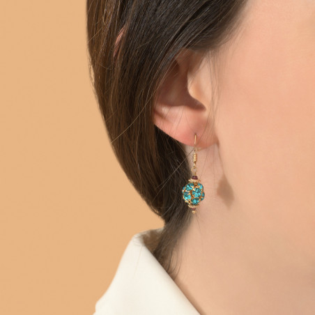 Summery Prestige crystal sleeper earrings | turquoise88613