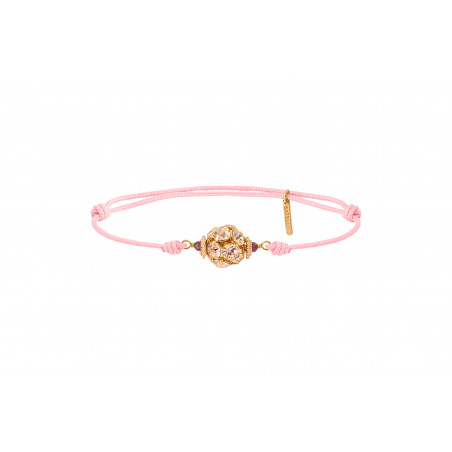Bracelet cordon féminin bijou cristaux Prestige I rose