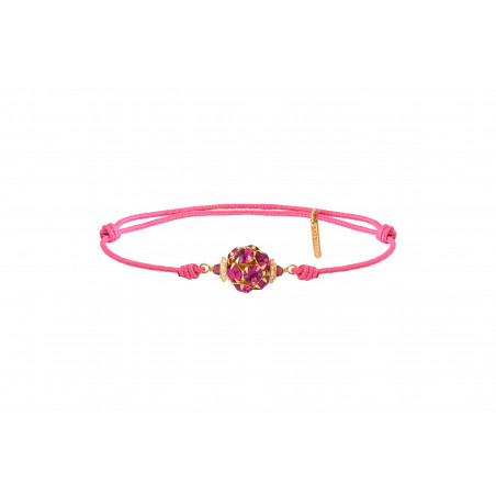 Bold jewel Prestige crystal cord bracelet | fuchsia  
