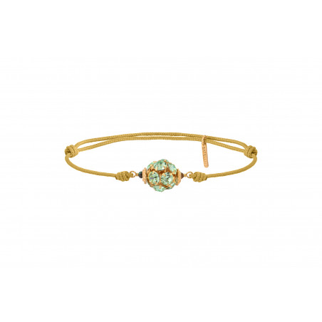 Bracelet cordon scintillant bijou cristaux Prestige I vert