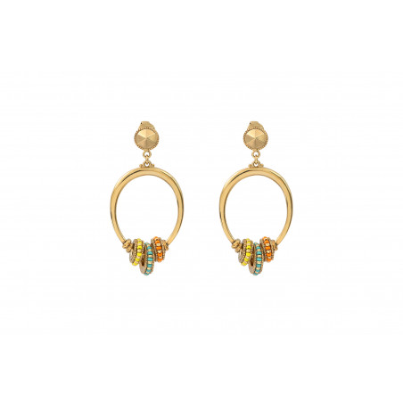 Original clip-on earrings with Japanese beads | multicoloured