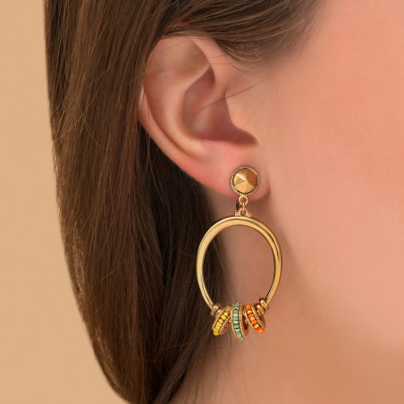 Boucles d'oreilles clips perles du Japon - multicolore88731