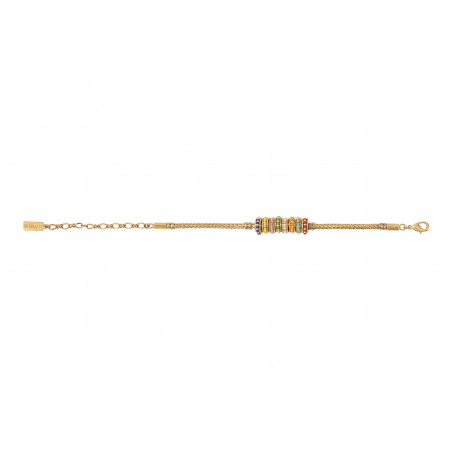 Ethnic Japanese seed bead adjustable cord bracelet | multicoloured88740