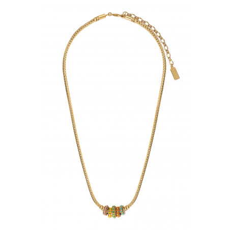 Glamorous Japanese seed bead chain necklace | multicoloured88749