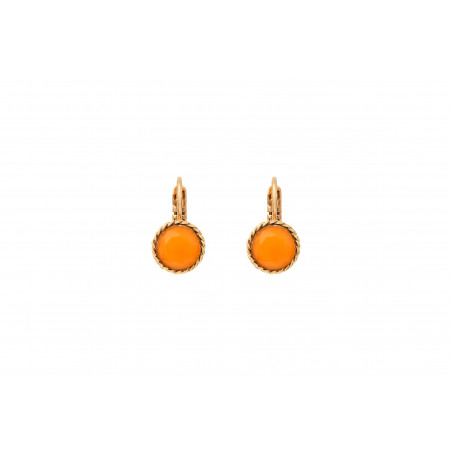 Sunny glass paste sleeper earrings l orange