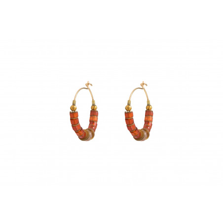 Flamboyant carnelian hoop earrings | red