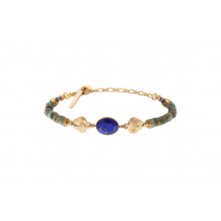 Bracelet réglable féminin turquoise lapis lazuli I bleu 