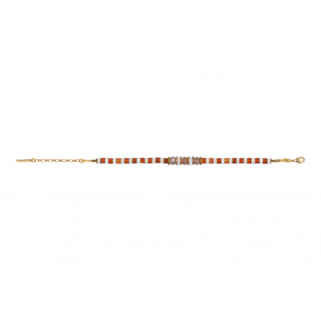 Bracelet réglable moderne cornaline nacre I rouge88899