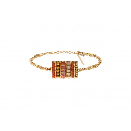 On-trend gemstone adjustable bracelet l red
