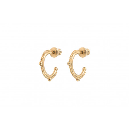 Chic fine gold-plated metal hoop earrings | gold