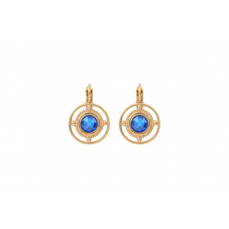 Elegant Prestige crystal sleeper earrings | blue
