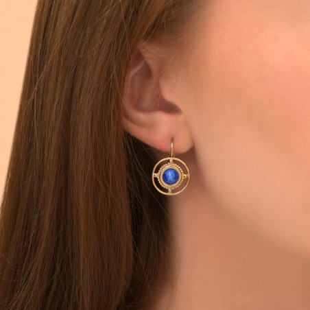 Boucles d'oreilles dormeuses élégantes cristal Prestige I bleu88953