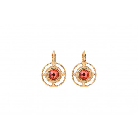 Beautiful Prestige crystal sleeper earrings | red