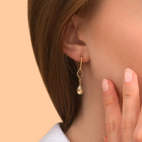 Boucles d'oreilles percées élégantes cristal Prestige I écaille88963