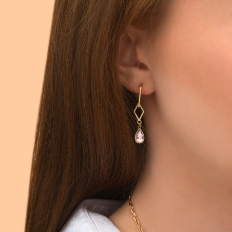 Modern Prestige crystal butterfly fastening earrings | pink88965
