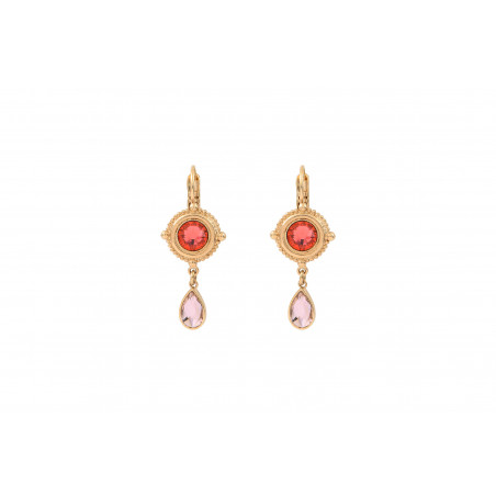 Glamorous Prestige crystal sleeper earrings | red