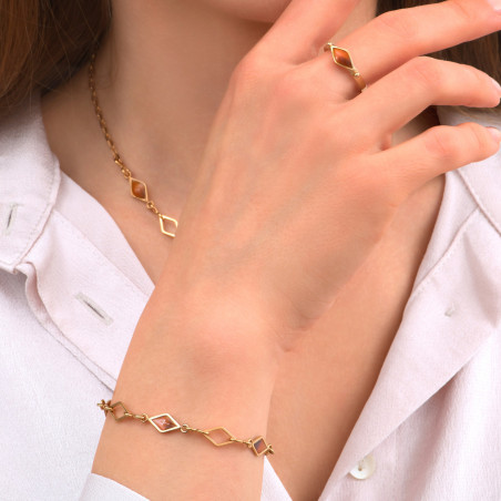 Feminine prestige crystal adjustable bracelet | tortoiseshell89022