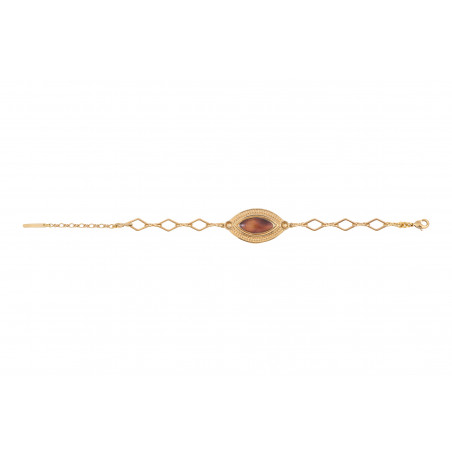 Bracelet ajustable fantaisie résine émaillée cristaux Prestige - écaille89041