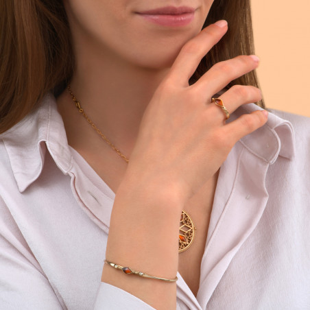 Bracelet jonc féminin cristaux Prestige résine émaillée - écaille89045