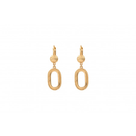 Gold-plated metal sleeper earrings - gold-plated