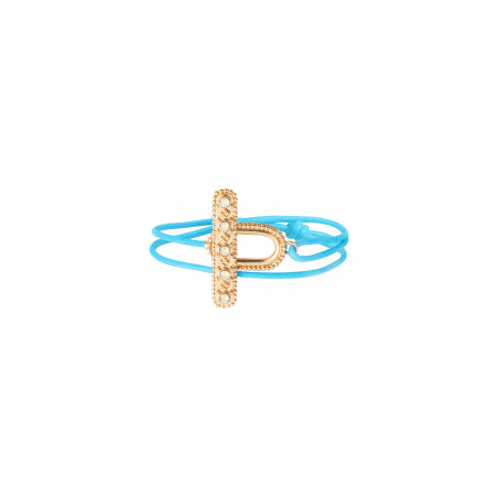Chic double wrap Prestige crystal cord bracelet I blue