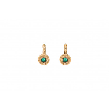 Timeless crystal sleeper earrings | green