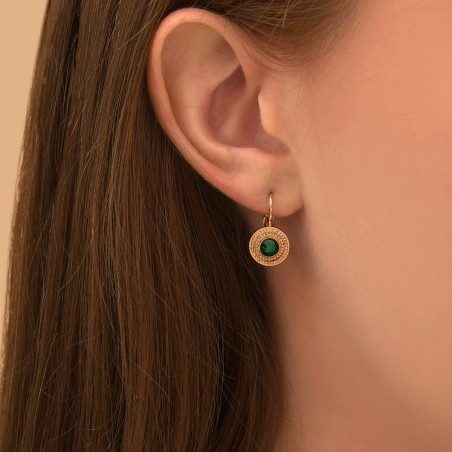 Timeless crystal sleeper earrings | green89175