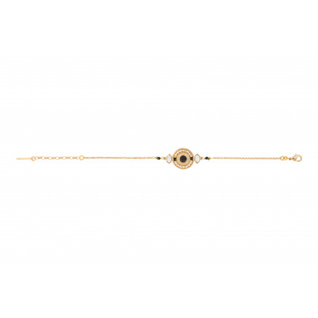 On-trend Japanese seed bead onyx adjustable bracelet | white89318