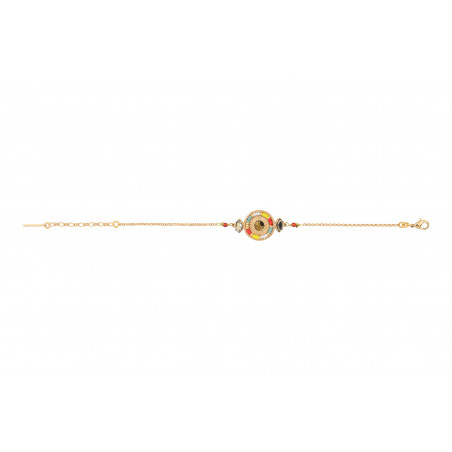 Festive carnelian and Japanese seed bead adjustable bracelet| red89327