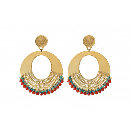 On-trend carnelian clip-on earrings|turquoise