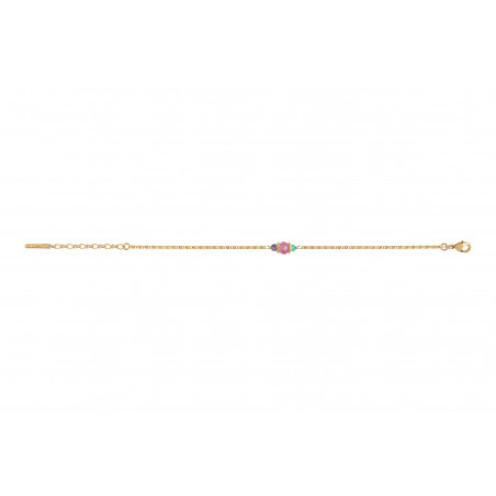 Bracelet fin réglable féminin pierres de couleurs I multicolore89477