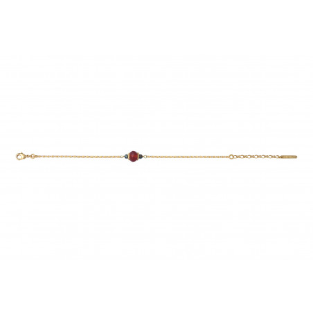 Bohemian carnelian and chrysocolla flexible bracelet | orange89483