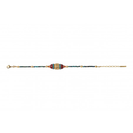 Bracelet souple ethnique chic cornaline et chrysocolle I turquoise89495