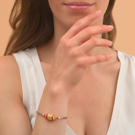 Poetic tourmaline and garnet flexible bracelet - pink 89503