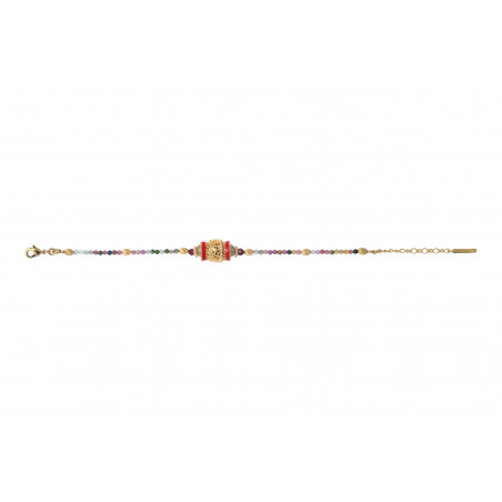 Poetic tourmaline and garnet flexible bracelet - pink 89504