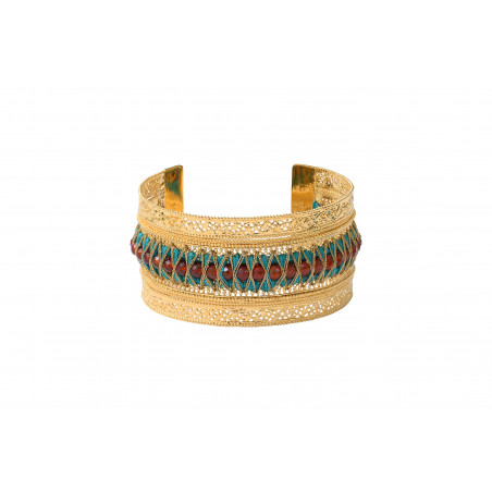 Bracelet manchette ethnique filigranes cornaline I turquoise89528