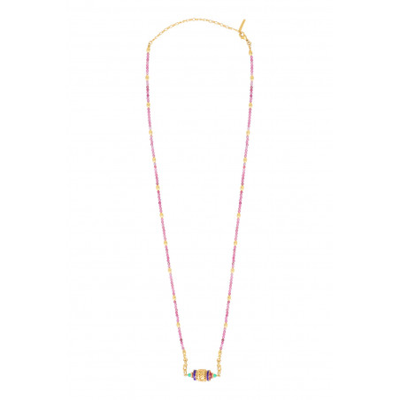 Poetic gemstone adjustable pendant necklace l multicoloured89546