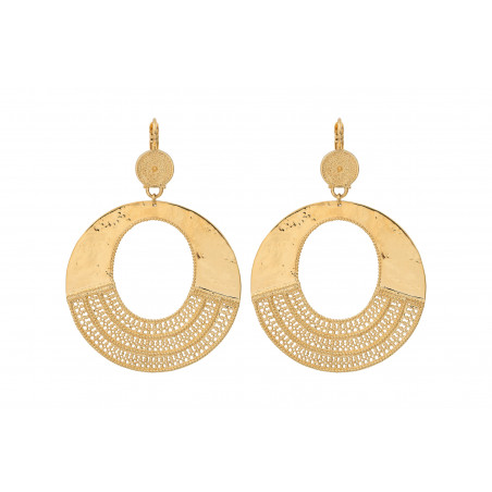 Original fine gold-plated metal sleeper earrings | gold