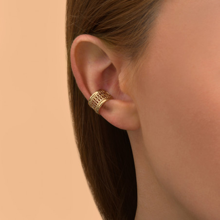 Chic fine gold-plated metal ear cuff | gold89601