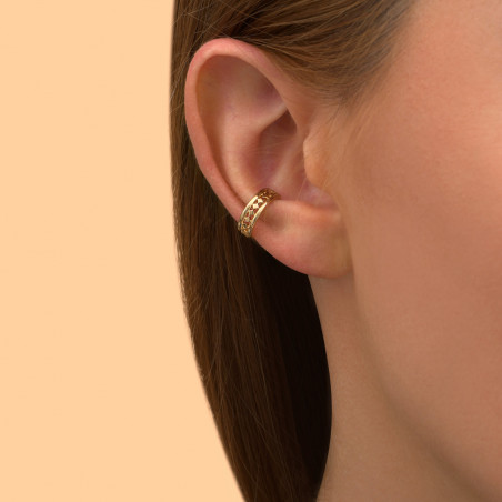 Fine gold-plated metal ear cuff - gold89605