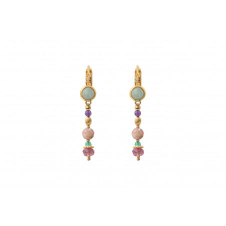 Poetic amazonite quartz sleeper earrings l multicoloured