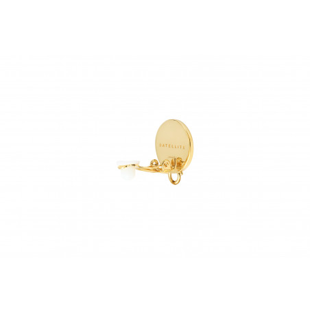 Boucles d'oreilles clips festives métal doré et pierres gemmes I multicolore89801