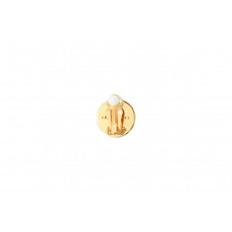 Boucles d'oreilles clips métal et cristaux Prestige - doré89818