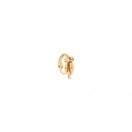 Boucles d'oreilles clips romantiques hématite cristaux prestige - doré89852