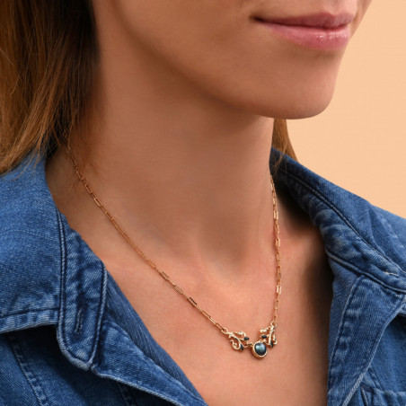 Modern cabochon chain pendant necklace l turquoise89936