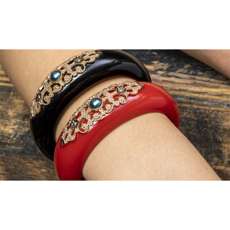 Glamorous resin cuff bracelet I red89996