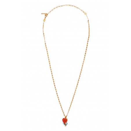 Collier pendentif réglable glamour cristaux Prestige I rouge90069