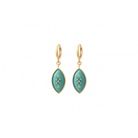 Modern resin hoop earrings | turquoise